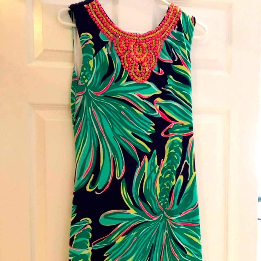 Lilly Pulitzer Bristol Dress Palm Leaf 4 Small